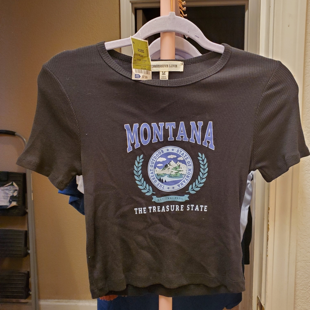 Obsessive Love Montana Graphic Short Sleeve Tee - Black